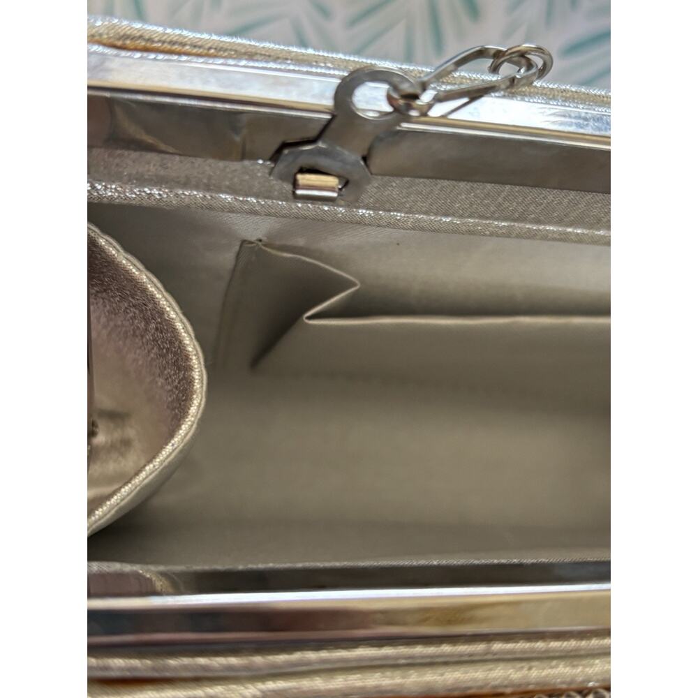 Rhinestone Evening Clutch Bag Crystal Crystal Embellished Party Purse Vintage - Picture 10 of 10